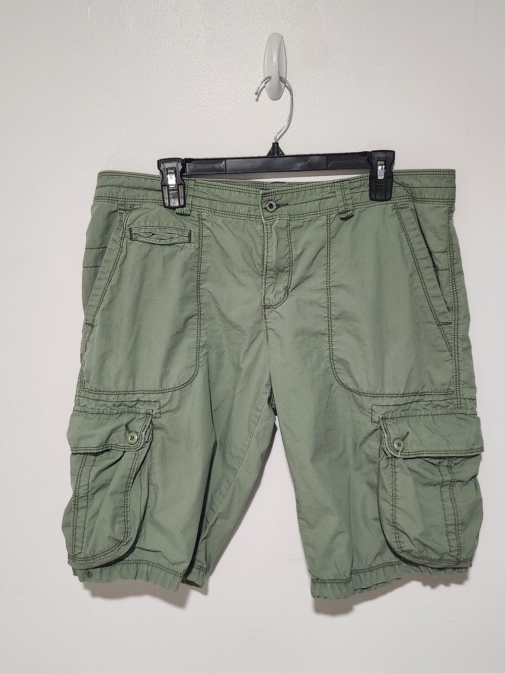 Polo Jeans Co Ralph Lauren Olive Green Utility Cargo Shorts Y2K Vintage
